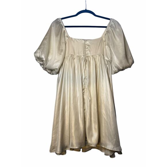 Shop Neighbor by In the Beginning Ivory Balloon Sleeve Dress - Size S - Picture 4 of 12